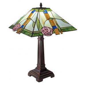 Mackintosh Tiffany Style Table Lamp 55cm (Large) + Free Bulb