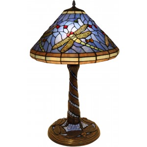 Tiffany Dragonfly Shade On Mozaic Base Table Lamp 58cm + Free Bulb