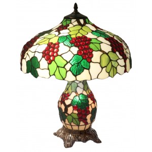 Grape Tiffany Umbrella Lamp 55cm + Free Bulbs
