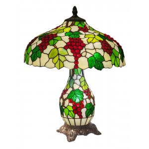 Grape Tiffany Umbrella Table Lamp 55cm + Free Incandescent Bulb