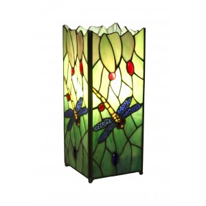Dragonfly Square Tiffany Lamp 27cm + Free Bulb