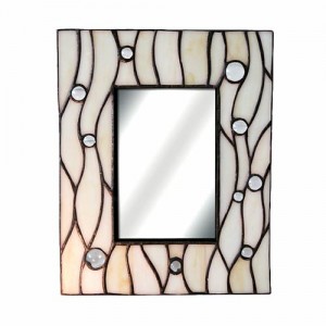 Sea Bubble Design Leaded Glass Mirror