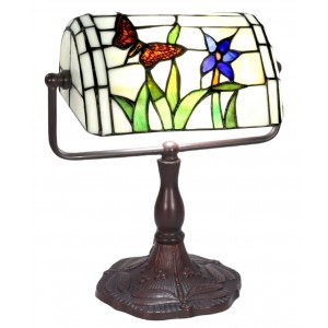 Butterfly Bankers Tiffany Lamp 33cm + Free Bulb