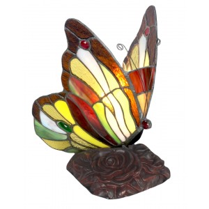 Butterfly Multi Coloured Design Tiffany Lamp + Free Bulb