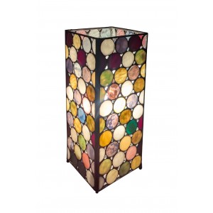 Spot Design Square Tiffany Lamp Free Bulb 27.5cm