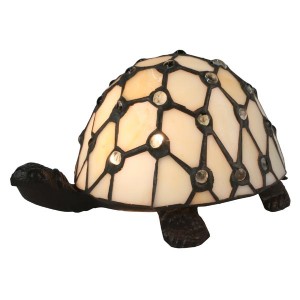 Turtle Lamp Cream Jewelled + Free Bulb