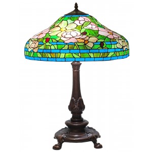 65cm Flowers Tiffany Table Lamp + Free Incandescent Bulb
