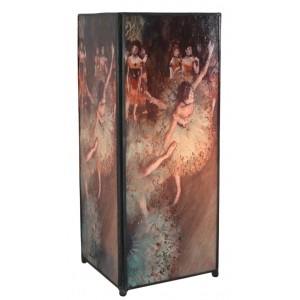 Ballet Dancer Square Lamp Screen Printed - 27cm + Free Bulbs