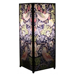 William Morris Design Square Lamp Screen Printed - 27cm + Free Bulbs