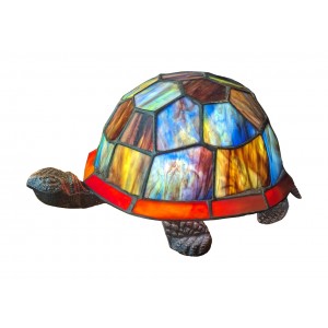 Turtle Tiffany Lamp (Sunset) 22cm + Free Incandescent Bulb