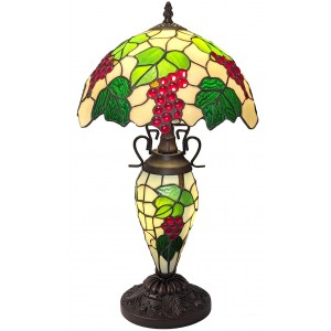 Double Lamp With Resin Base - 56cm Medium - Grape Design + Free Bulbs