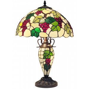 Double Lamp With Resin Base 60cm Large - Grape Design + Free Bulbs
