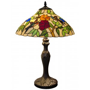 Large Humming Bird Tiffany Table Lamp 59cm + Free Bulb
