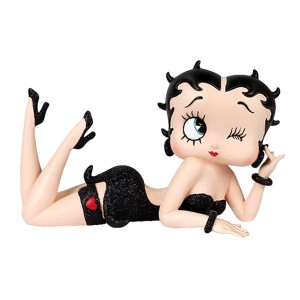Betty Boop Lying Down (Black Glitter Dress) 20.5cm
