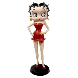 Betty Boop Garter (Red Glitter Dress) 32cm