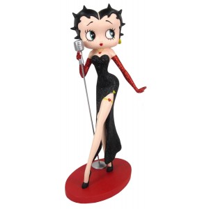 Betty Boop Classic Singer (Black Glitter Dress / Red Glitter Gloves) 30.5cm