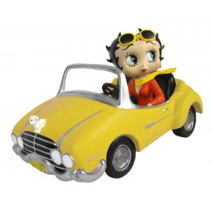 Betty Boop In Yellow Sports Car 30cm