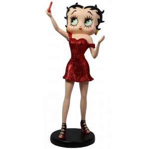 Betty Boop Selfie - Red Glitter 30cm