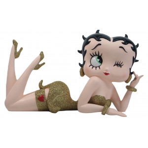 Betty Boop Lying Gold Glitter 20.5cm