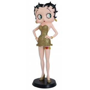 Betty Boop Garter (Gold Glitter Dress) 32cm