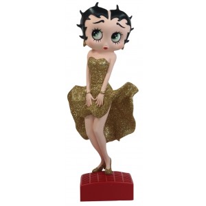 Betty Boop Posing Gold Glitter Dress 29.5cm