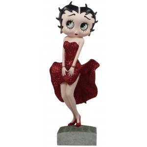 Betty Boop Posing Red Glitter Dress 29.5cm