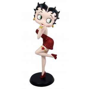 Betty Boop Blowing Kiss (Red Glitter Dress) 32cm