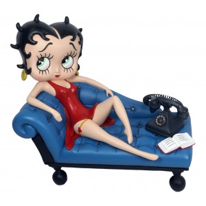 Betty Boop On Blue Chaise Lounge 19cm