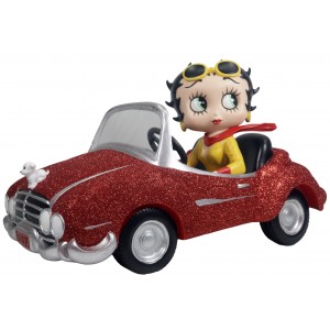 Betty Boop In Motor Car - Red Glitter 30cm