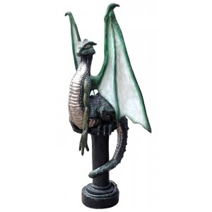 Dragon on Pedestal - 7ft 