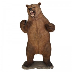Standing Growling Grizzly Bear Brown - 210cm