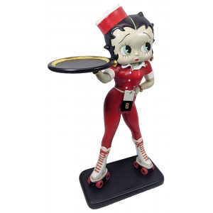 Large Betty Boop Rollerskate Waitress With Tray - 3ft