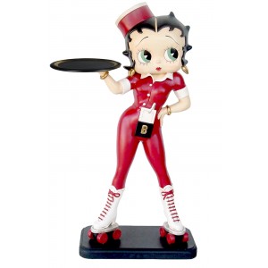 Large Betty Boop Rollerskate Waitress With Tray - 3ft