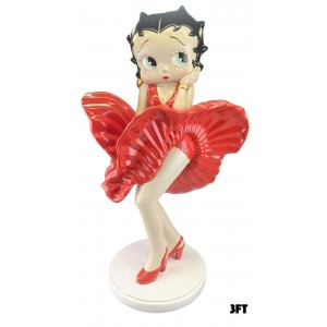 Large Betty Boop Classic Pose Cool Breeze Red Dress - 3ft