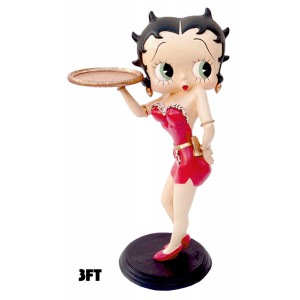 Large Betty Boop Waitress with Tray Red Dress - 3ft