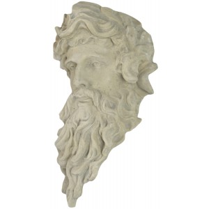 Hercules Head Wall Hanging Roman Stone Finish