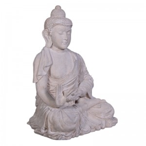 Enchanting Thai Buddha Resin Statue - Roman Stone Finish