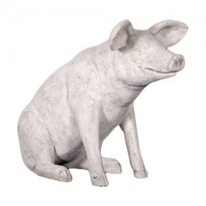 Sitting Pig Roman Stone Finish - Small