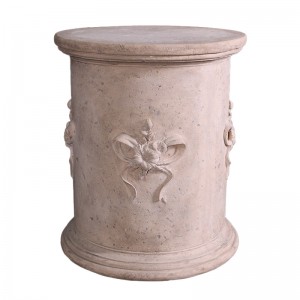 Cylindrical Base With Flowers - 70cm