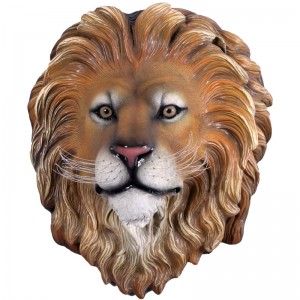 Lion King Head - 66cm - Hand Painted Finish