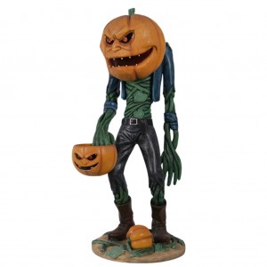 Scary Pumpkin Man With Candy Holder - 161cm