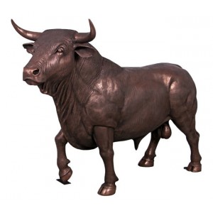 Life Size Spanish Fighting Bull - Bronze Finish - 220cm