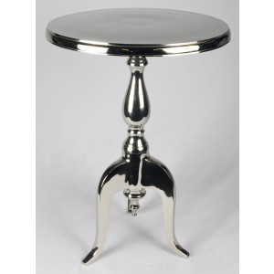 Table Round Top 56cm Nickel Plated Finish Aluminium 