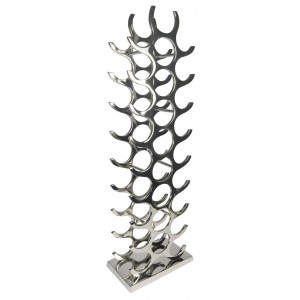 Wine Rack (27 Bottles) 100cm Nickel Plated Aluminium