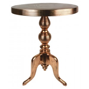 Aluminium Round Side Table Copper Industrial Finish 45cm