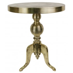 Aluminium Round Table Brass Industrial Finish 55cm