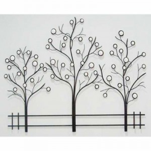 Trees on Fence Hanging Wall Art