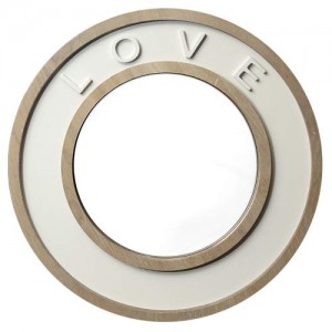 Round 'Love' Mirror 42cm