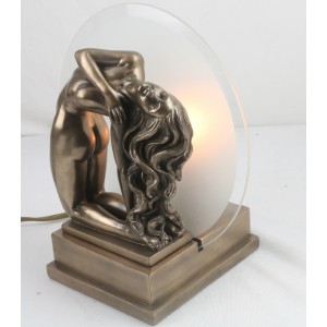 Art Deco Awakening Figurine Table Lamp + Free Bulb