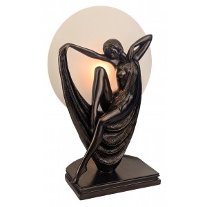 Art Deco Celia Figurine Table Lamp + Free Bulb